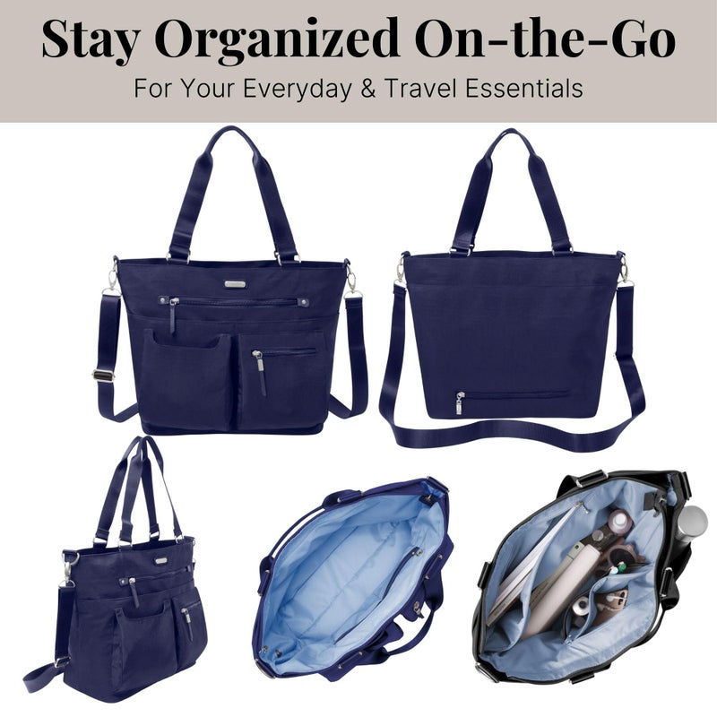 Baggallini Any Day Tote with RFID Phone Wristlet - Adjustable Crossbody Tote Bag for Women - Lightweight Travel Bag - Image 5